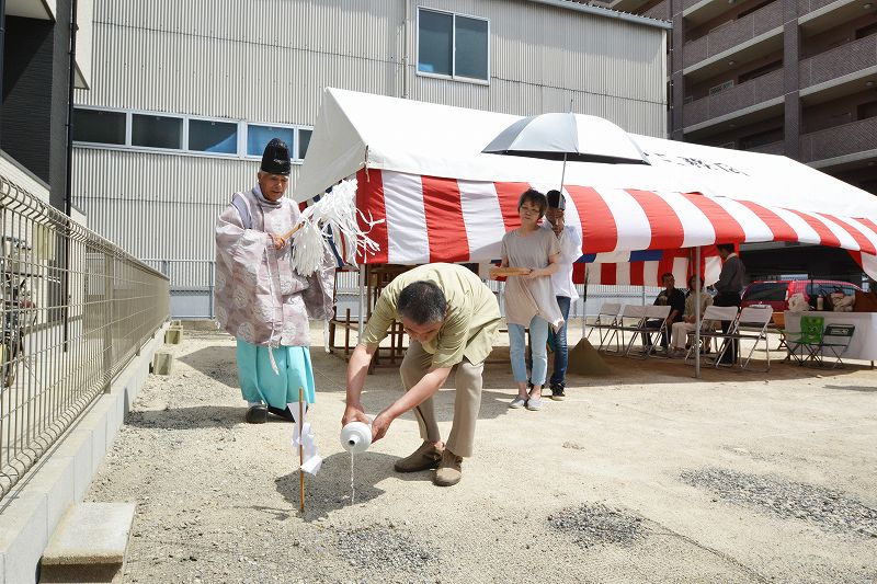 「福岡市博多区02」注文住宅現場リポート①【地鎮祭】