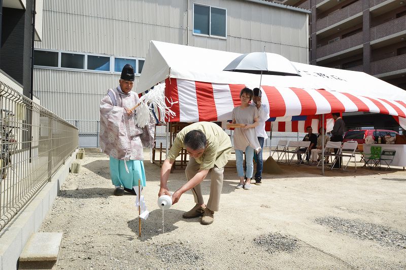 福岡市博多区02　注文住宅建築現場リポート①　～地鎮祭～