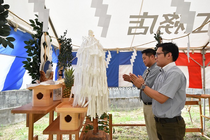 福岡県那珂川市03　注文住宅建築現場リポート①　～地鎮祭～