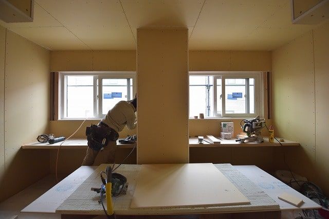 「福岡市南区五十川03」注文住宅現場リポート⑨【木工事】【石膏ボード】