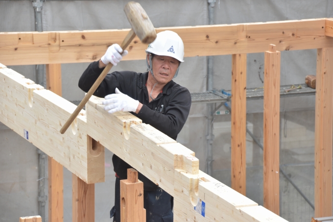 福岡県朝倉郡筑前町中牟田01　注文住宅建築現場リポート④　～上棟式～