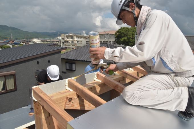 福岡県朝倉郡筑前町中牟田01　注文住宅建築現場リポート④　～上棟式～