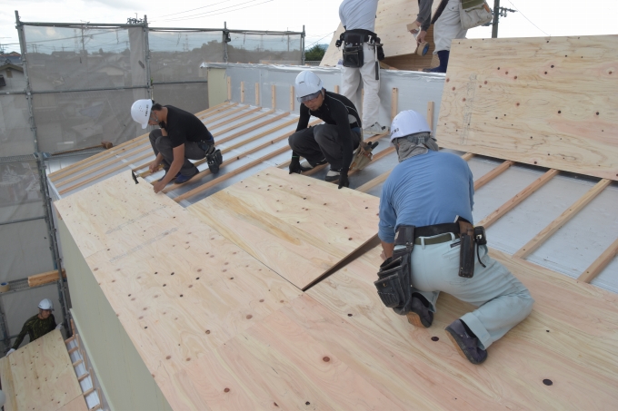 福岡県朝倉郡筑前町中牟田01　注文住宅建築現場リポート④　～上棟式～