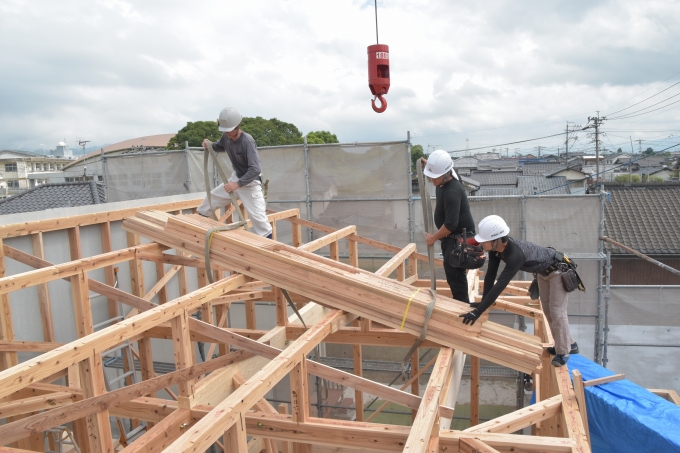 福岡県朝倉郡筑前町中牟田01　注文住宅建築現場リポート④　～上棟式～