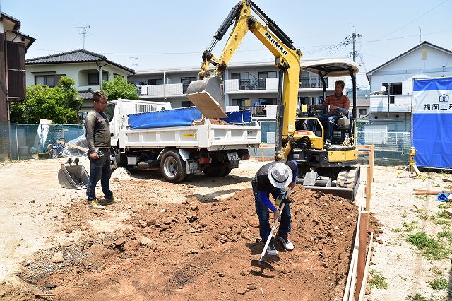 「筑紫野市05」注文住宅現場リポート②【基礎工事】【根切り】