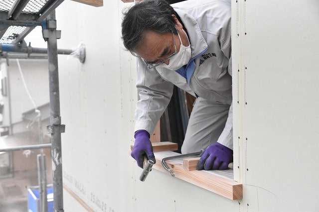 「福岡市東区08」注文住宅現場リポート⑤【木工事】【サッシ】