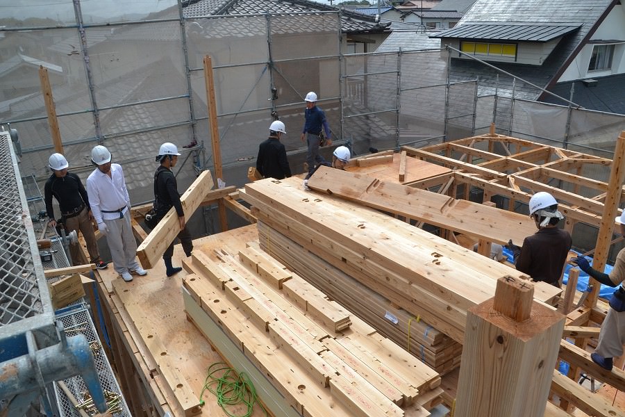 福岡県春日市紅葉ヶ丘西03　注文住宅建築現場リポート⑤　～上棟式～