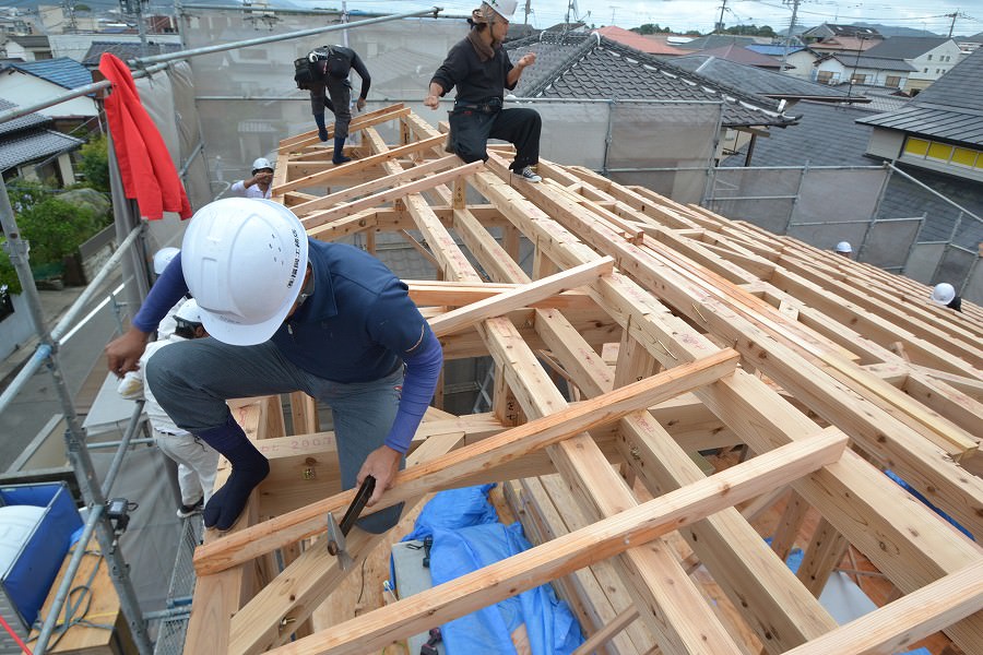 福岡県春日市紅葉ヶ丘西03　注文住宅建築現場リポート⑤　～上棟式～