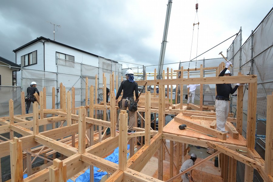 福岡県春日市紅葉ヶ丘西03　注文住宅建築現場リポート⑤　～上棟式～