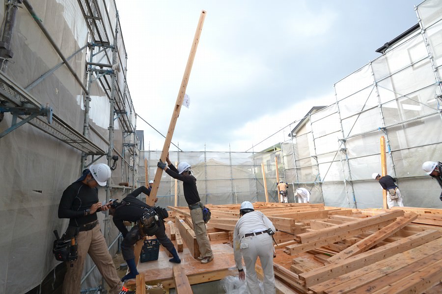 福岡県春日市紅葉ヶ丘西03　注文住宅建築現場リポート⑤　～上棟式～