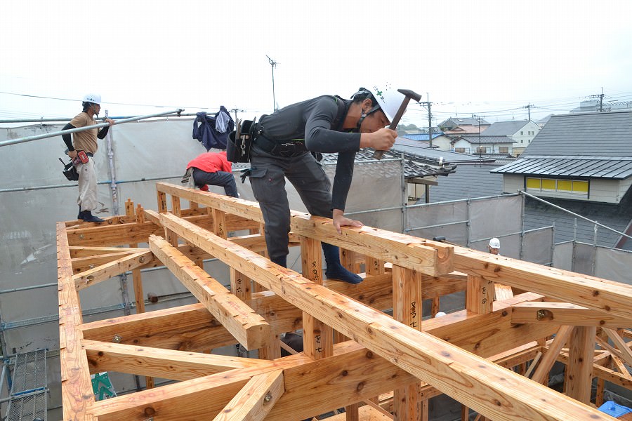 福岡県春日市紅葉ヶ丘西03　注文住宅建築現場リポート⑤　～上棟式～