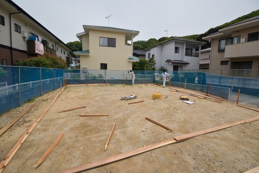 「福岡市早良区東入部01」注文住宅現場リポート②【基礎工事】【遣り方】