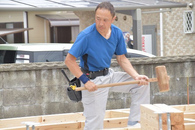 「福岡市西区03」注文住宅現場リポート④【木工事】【土台敷き】