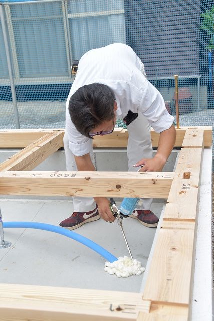 「福岡市西区03」注文住宅現場リポート④【木工事】【土台敷き】