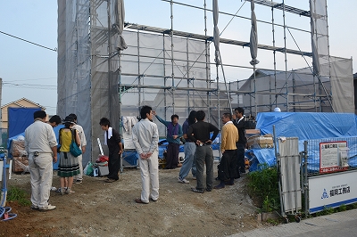 福岡市西区金武01　注文住宅建築現場リポート④　～上棟式1～