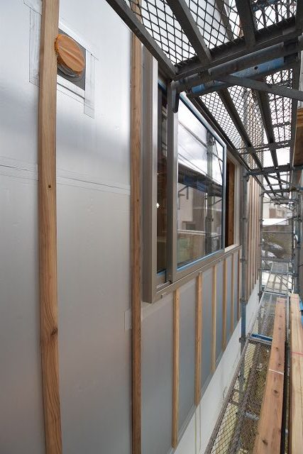 「福岡市西区03」注文住宅現場リポート⑧【外装工事】【通期胴縁】