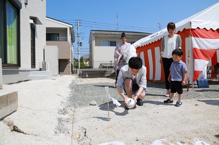 福岡市南区柏原02　注文住宅建築現場リポート①　～地鎮祭～