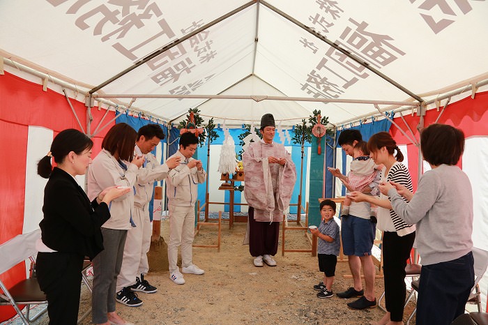 福岡市南区柏原02　注文住宅建築現場リポート①　～地鎮祭～