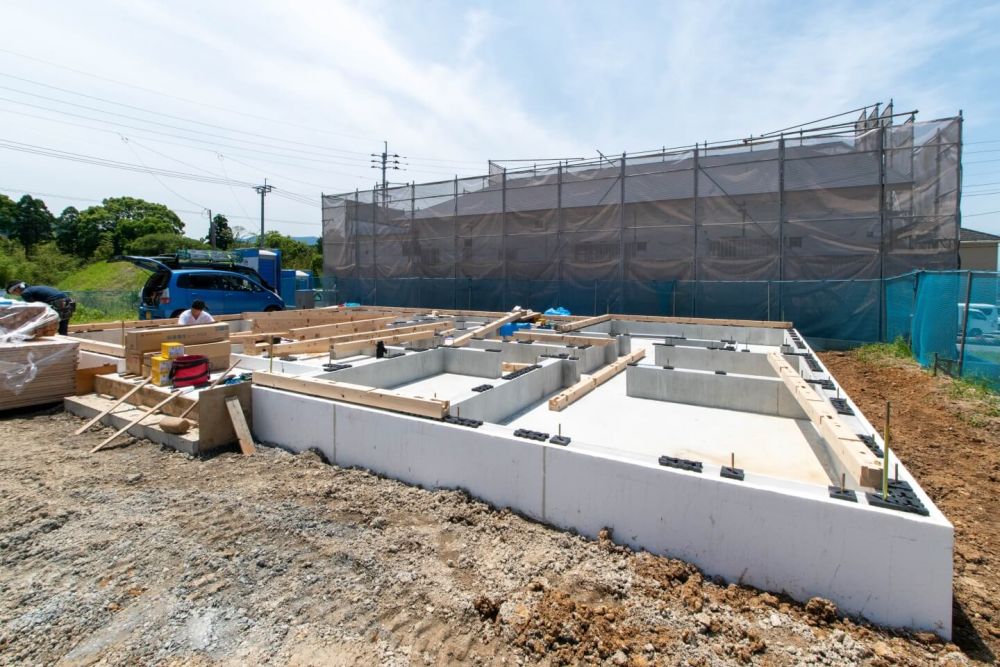 「糟屋郡久山町01」注文住宅現場リポート⑤【木工事】【土台敷き】