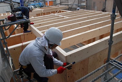 福岡市南区高木03 注文住宅建築現場リポート③ ~建方~