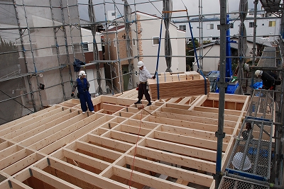 福岡市南区高木03 注文住宅建築現場リポート③ ~建方~