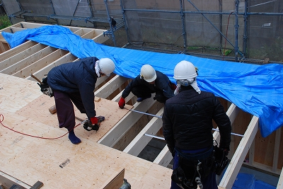 福岡市南区高木03 注文住宅建築現場リポート③ ~建方~
