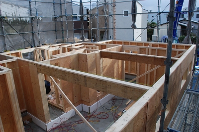 福岡市南区高木03 注文住宅建築現場リポート③ ~建方~