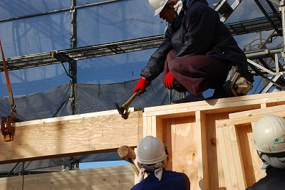 福岡市南区高木03 注文住宅建築現場リポート③ ~建方~