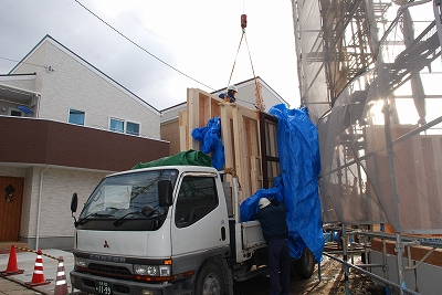 福岡市南区高木03 注文住宅建築現場リポート③ ~建方~