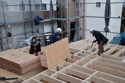 福岡市南区高木03 注文住宅建築現場リポート③ ~建方~