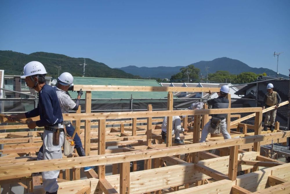 福岡県太宰府市08　注文住宅建築現場リポート③　～上棟式～