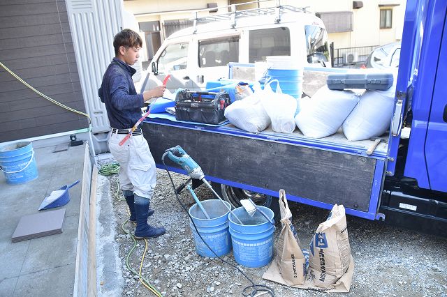 「福岡市西区03」注文住宅現場リポート⑩【タイル工事】【タイル】