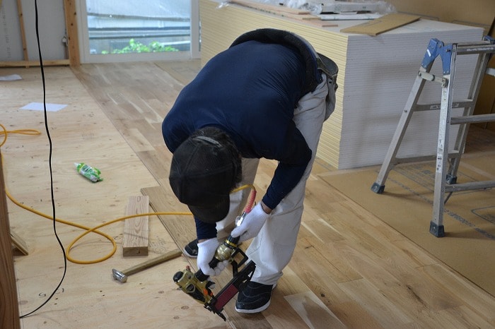 「大野城市01」注文住宅現場リポート⑦【木工事】【床材】