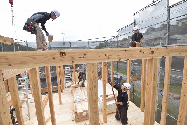 福岡県太宰府市04　注文住宅建築現場リポート⑤　～上棟式～