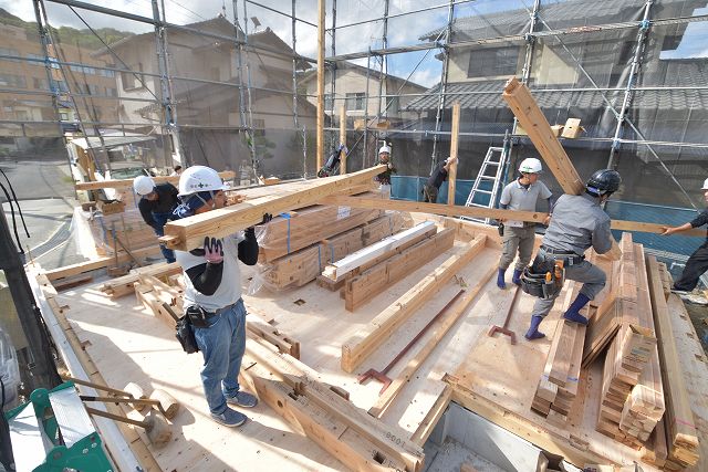 福岡県太宰府市04　注文住宅建築現場リポート⑤　～上棟式～