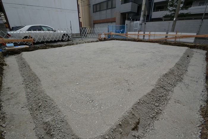 「福岡市中央区03」注文住宅現場リポート②【基礎工事】【遣り方】