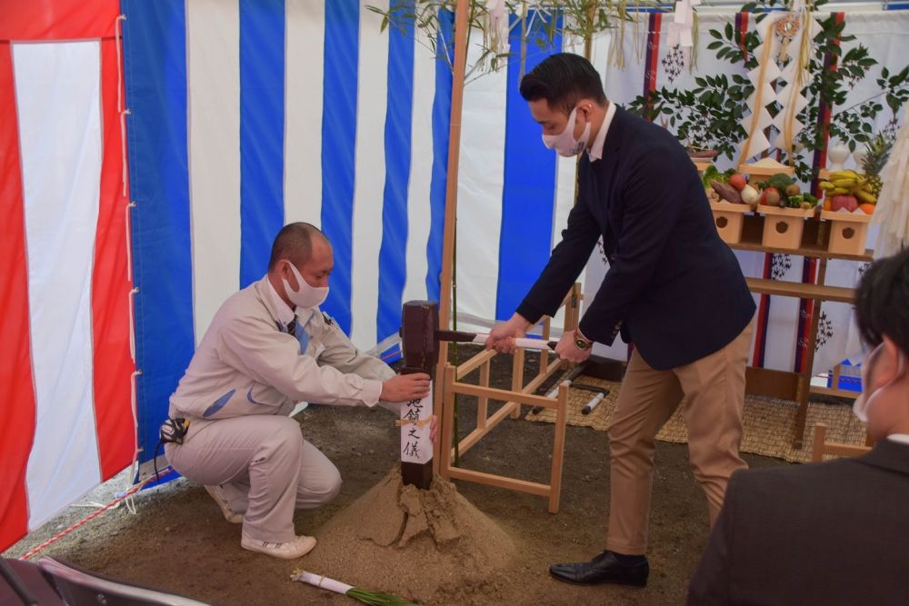 福岡県久留米市01　注文住宅建築現場リポート①　～地鎮祭～