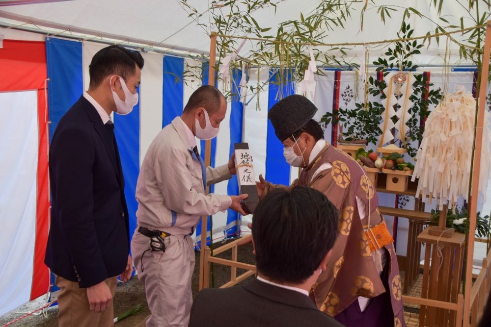 福岡県久留米市01　注文住宅建築現場リポート①　～地鎮祭～