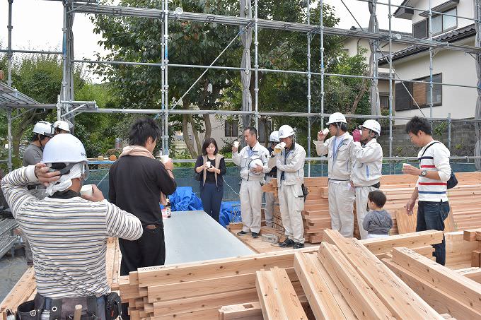 「福岡市南区柏原03」注文住宅現場リポート⑤【上棟式】