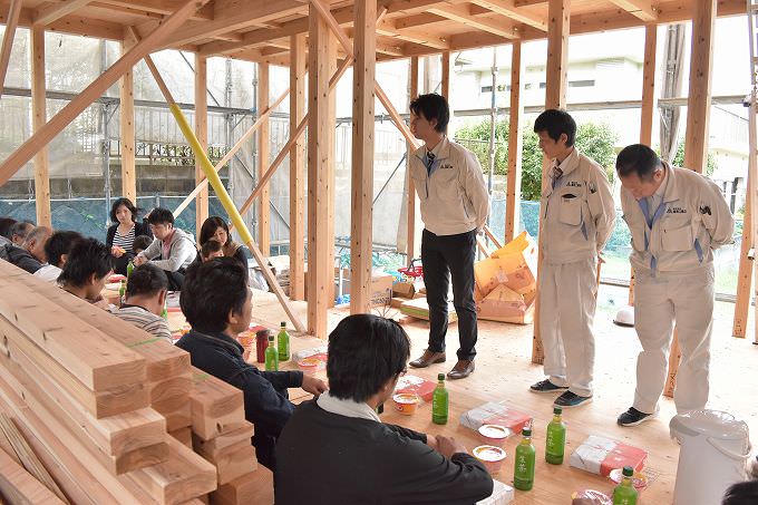 「福岡市南区柏原03」注文住宅現場リポート⑤【上棟式】