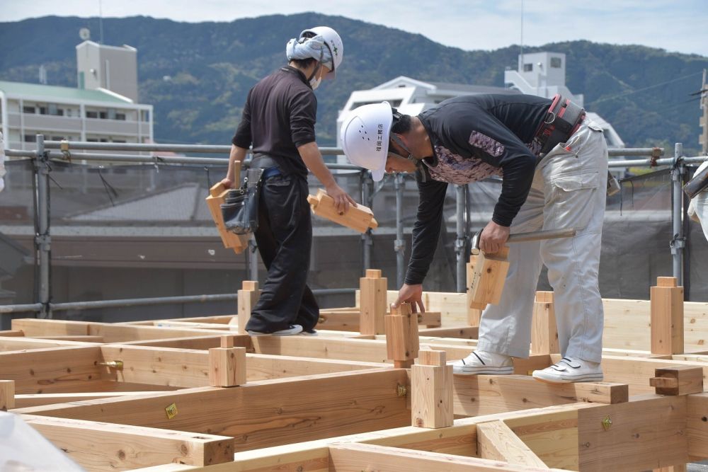 福岡市南区21　注文住宅建築現場リポート⑦　～上棟式～