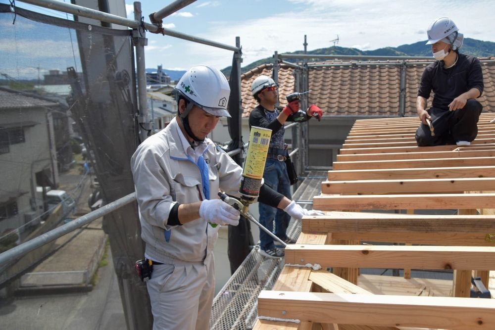 福岡市南区21　注文住宅建築現場リポート⑦　～上棟式～