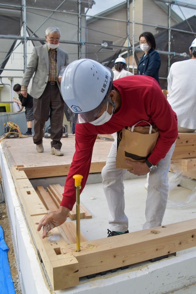 福岡市南区21　注文住宅建築現場リポート⑦　～上棟式～