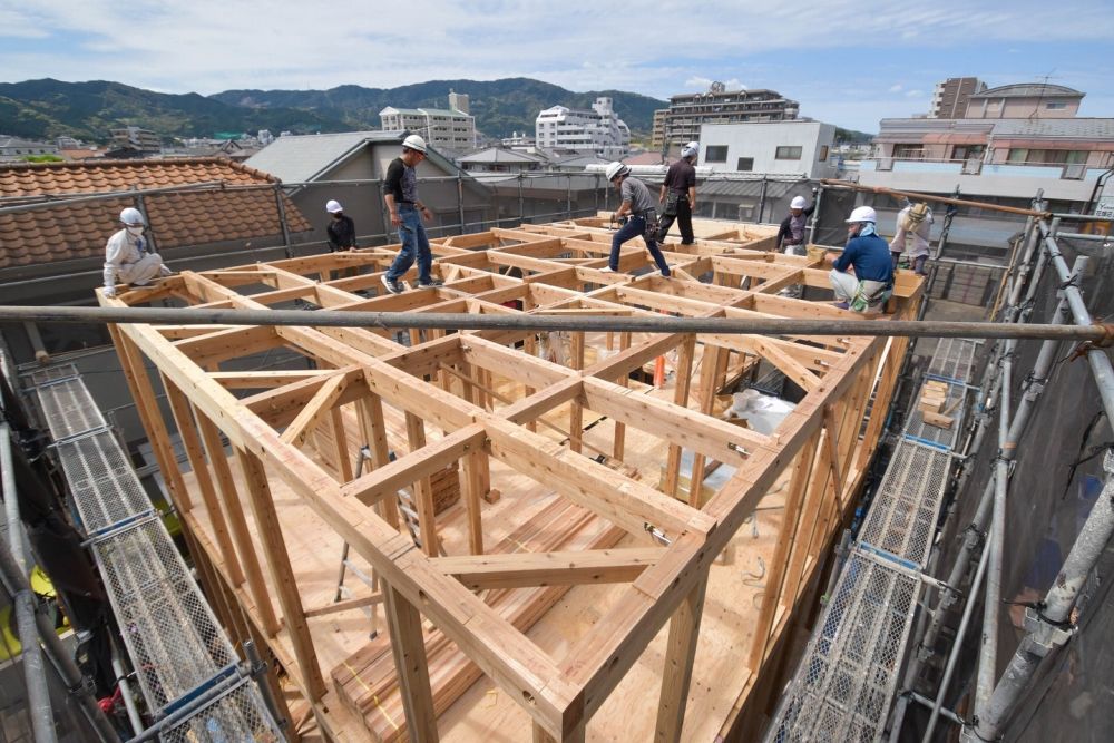 福岡市南区21　注文住宅建築現場リポート⑦　～上棟式～