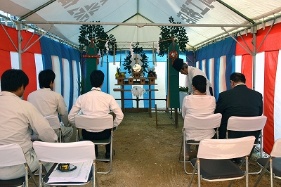 福岡市城南区長尾01　注文住宅建築現場リポート①　～地鎮祭～