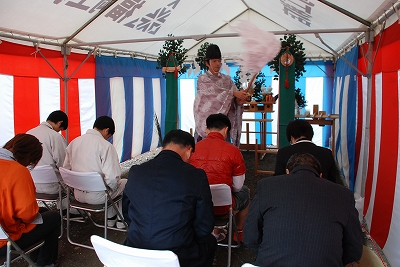 福岡市南区高木03 注文住宅建築現場リポート① ~地鎮祭~