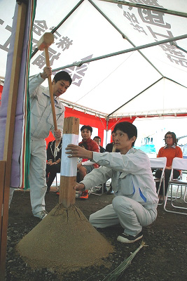 福岡市南区高木03 注文住宅建築現場リポート① ~地鎮祭~