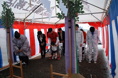 福岡市南区高木03 注文住宅建築現場リポート① ~地鎮祭~