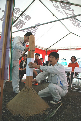 福岡市南区高木03 注文住宅建築現場リポート① ~地鎮祭~