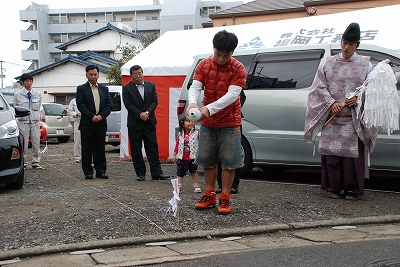 福岡市南区高木03　注文住宅建築現場リポート①　～地鎮祭～